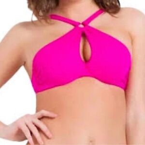 L’AGENT by Agent Provocateur x Penelope Cruz Bikini Top Adrina Pink XS NWT